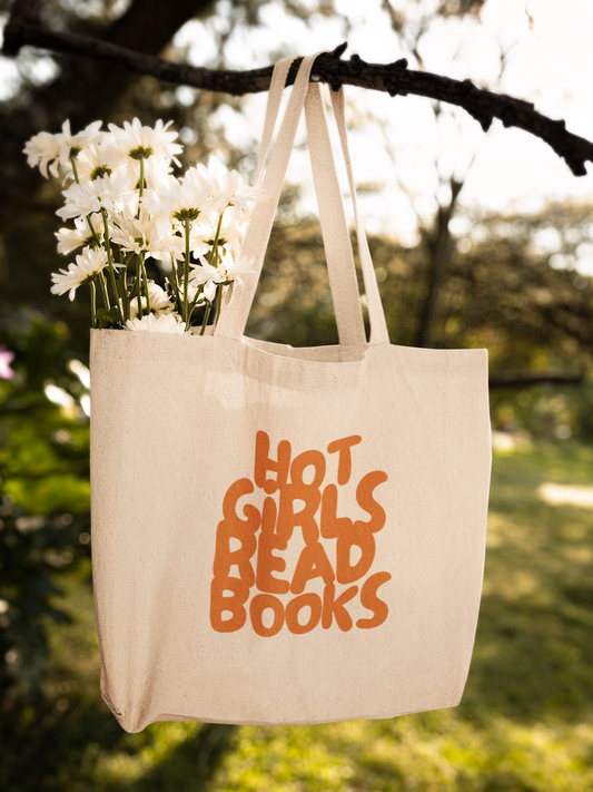 Eco-Friendly "Hot Girls Read Books" Small Tote Bag - Sustainable Style for Book Lovers