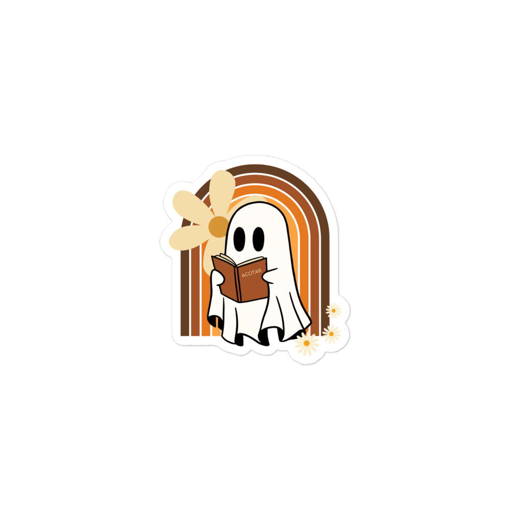 Spooky Ghost Sticker Reading | Literary Ghost Sticker