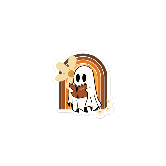 Spooky Ghost Sticker Reading | Literary Ghost Sticker